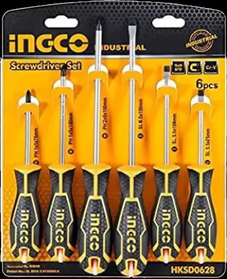 INGCO Set de destornilladores 6 piezas HKSTS0628