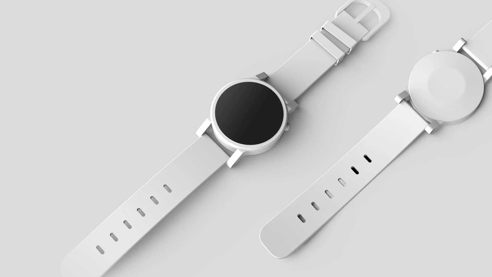 Dos relojes con correa en detalle sobre fondo neutro